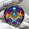 Череп сміттєвий контейнер Blaze монета барвистий скелет виклик монета металева натхненна кишенькова монета жетон настільні аксесуари для колег по роботі чоловіків жінок