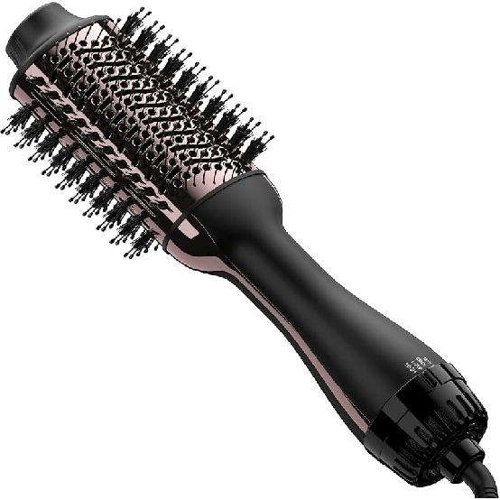 Hair Dryer Brush Blow Dryer in One, Upgraded 4 in 1 Hair Dryer and Styler Volumizer with Negative Ion Anti-frizz Ceramic Titanium Barrel Hot Air Hair розового золота