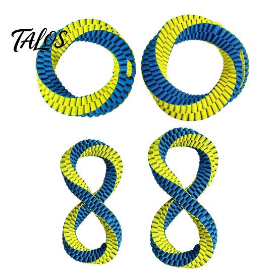 Tough Nylon Tug Toys Dog Dental Toy, Textured Woven Chew Interactive Teeth Cleaning Pet Care Round or Figure 8 Design, Washable Toy for Chewing