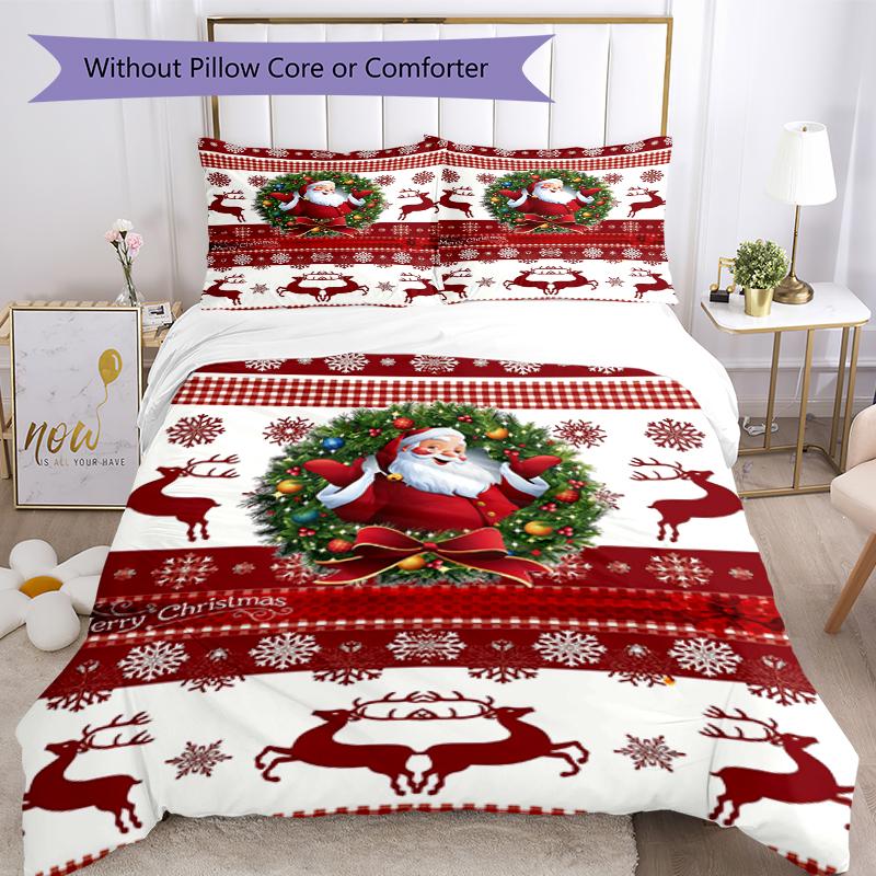 3pcs Christmas Bedding Set Duvet Cover Closure Includes 1 Duvet Cover & 2 Pillowcases, Soft and Comfortable for All Seasons.