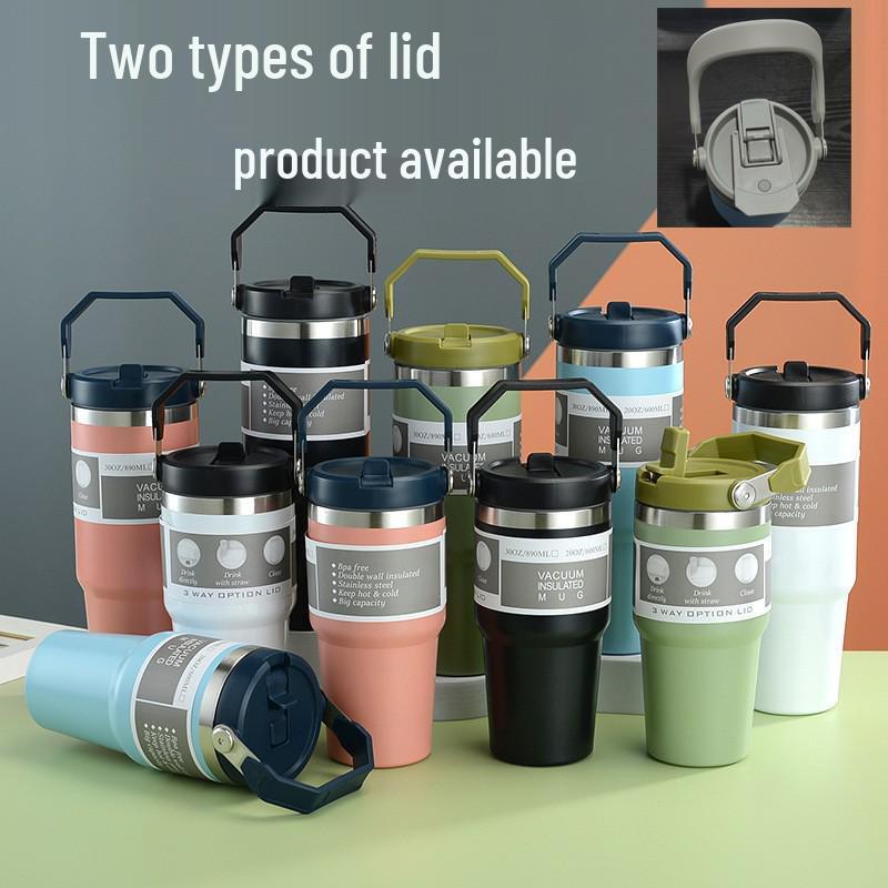 30oz Portable Insulated Stainless Steel Car Cup for Cold Storage