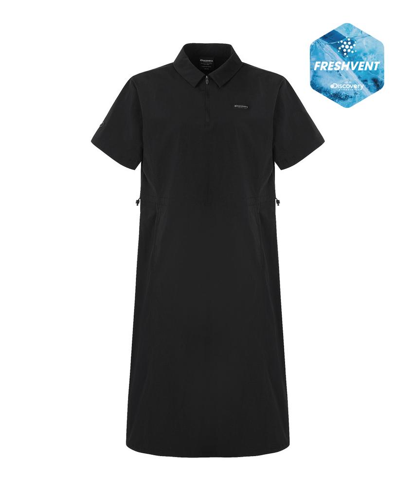 DISCOVERY EXPEDITION Women'S Freshvent Collared Woven Dress (Black)