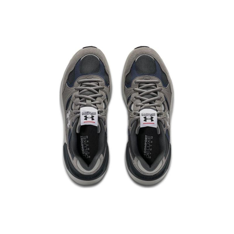 Under Armour Low Top Casual Running Shoes Unisex Asphalt Gray Sneakers 3028615-103