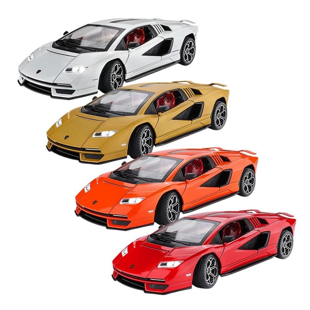 MeinAuto 1:Die-Cast Metall Lamborghini Countach LPI 800-4 Modellauto im Maßstab 1:24 - Weiß Sammleredition