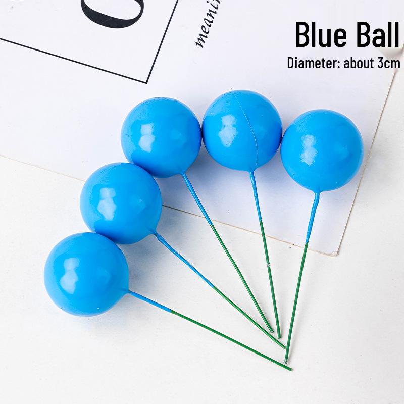 100pcs Cake Toppers: Gold, Silver, and Colorful Balls for Birthday Party Decorations