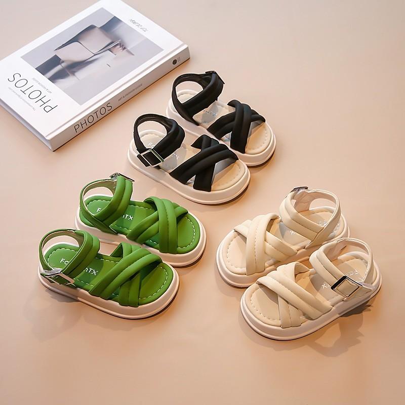 Girls Summer Flat Sandals Princess Shoes Versatile Stylish Beach Shoes Wading Shoes