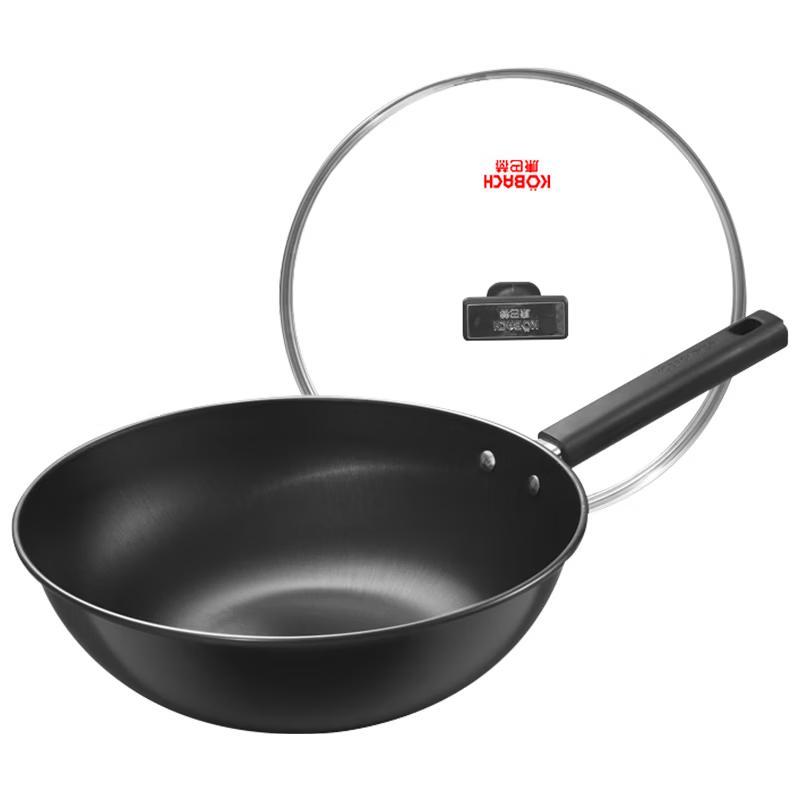 KOBACH 32cm Non-Coating Iron Wok