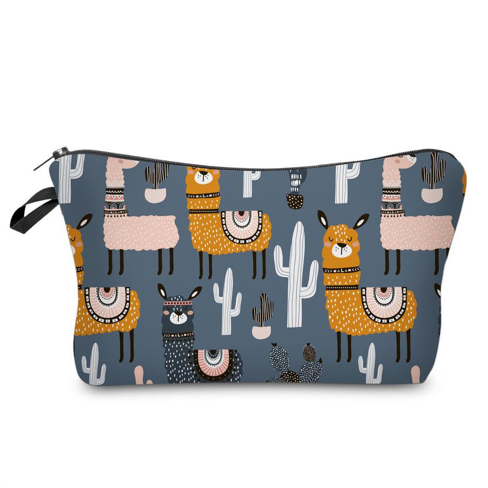 Women Cosmetic Bag Multiple Pattern Fashion Portable Casual Storage Travel Pouch Toiletry Bags