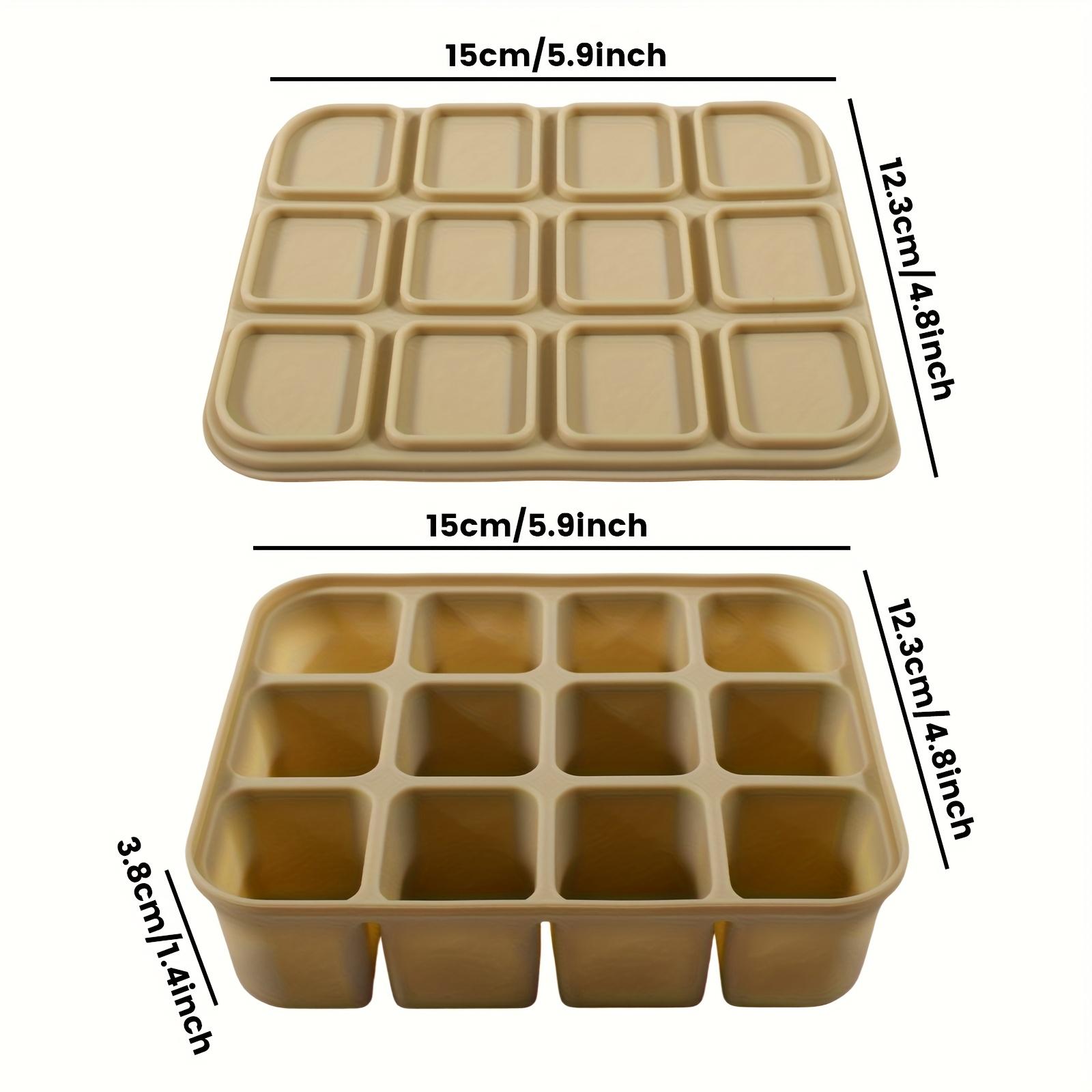 12Силиконовая форма для льда с крышкой Гибкая форма——Легко извлекать из формы Подходит для прозрачных коктейлей/Виски Супа и готовых к употреблению хаки