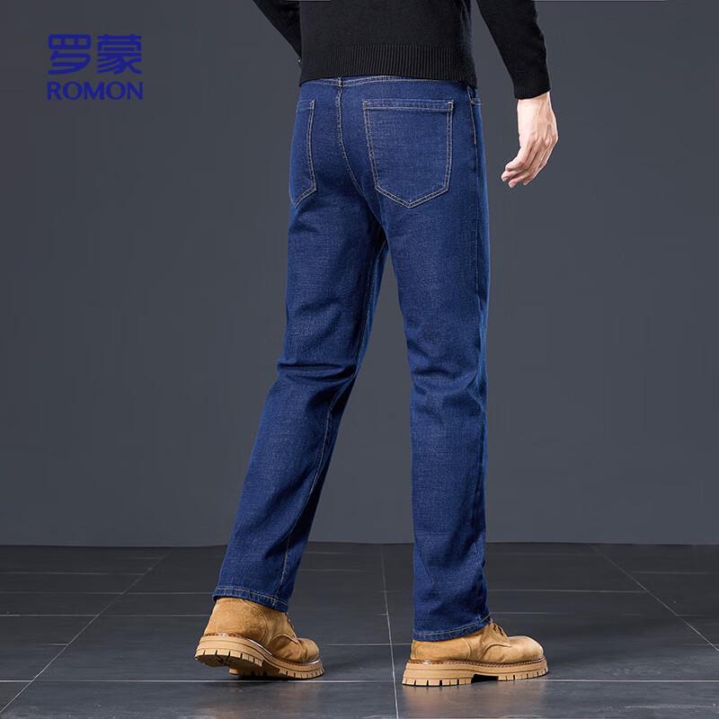 ROMON Men's Business Casual Straight-Leg Jeans