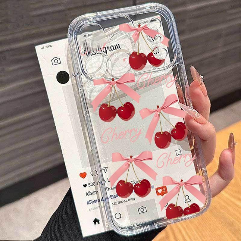 Erdbeer-Blumen-Hülle für Samsung S26 Plus S25 S24 S23 S22 Ultra A57 A17 A07 A56 5G A36 A26 A16 A55 A54 A53 Stoßfeste TPU-Hülle