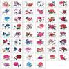 52Pcs Cute Makeup Body Art Sticker DIY Temporary Tattoos Butterfly Rose Flower Fake Tattoos