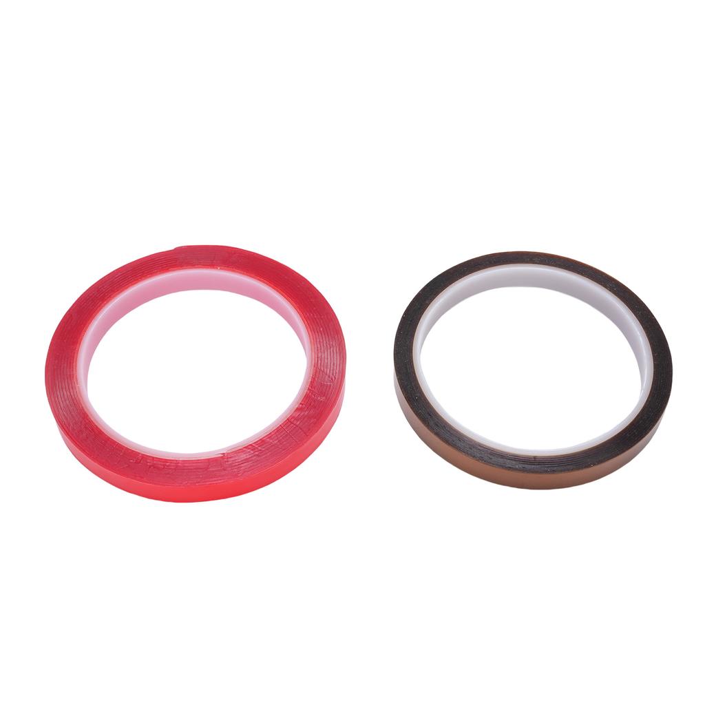 2 Rolls Thermal Sublimation Press Tape Red and Brown Color High Temperature Polyimide Tape for