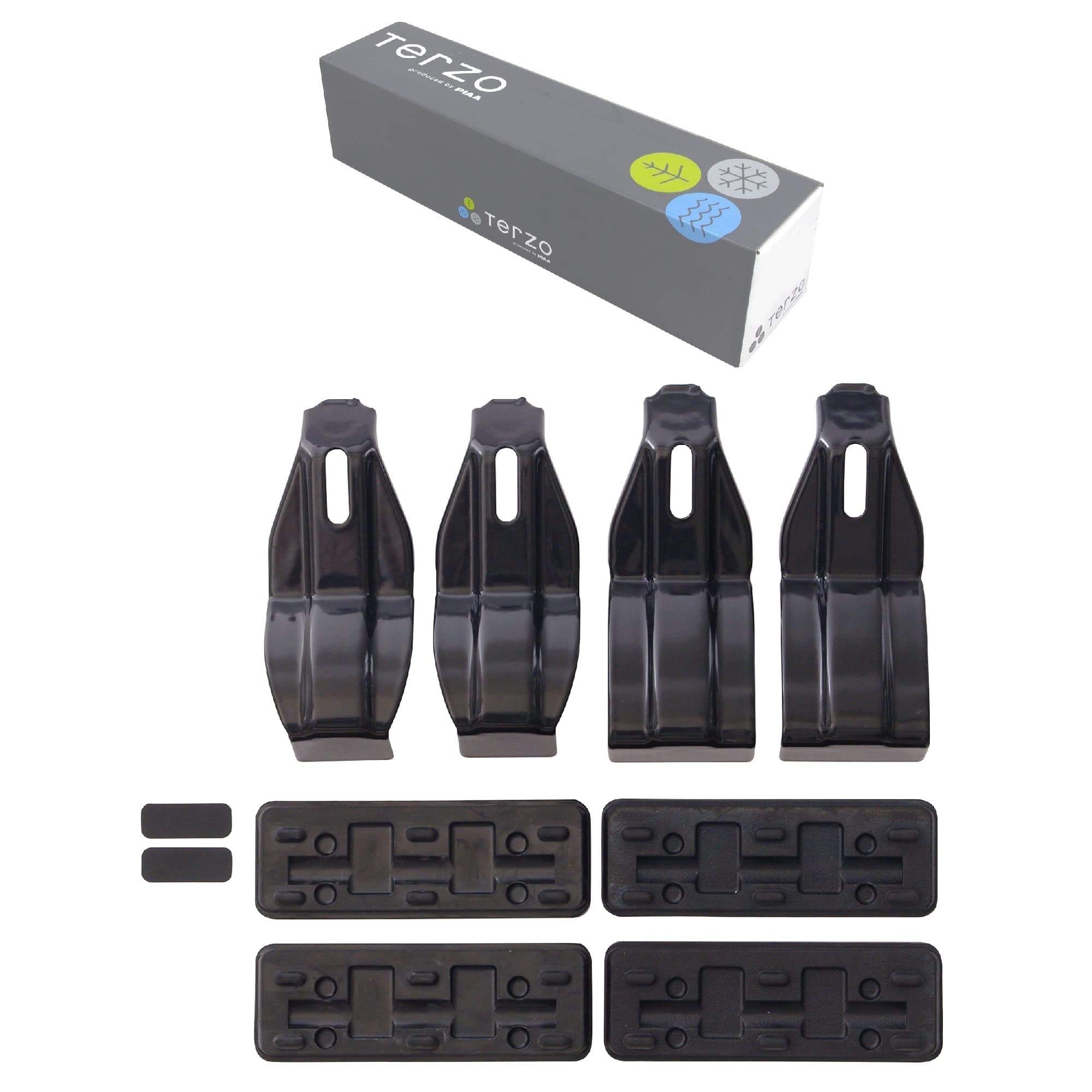 

Комплект держателей для крепления базового багажника Terzo черного цвета Corolla Cross EH460 (от ПИАА) Специфичный для автомобиля 4, [TOYOTA Crown/MAZDA CX-30 и т.д.] чёрный