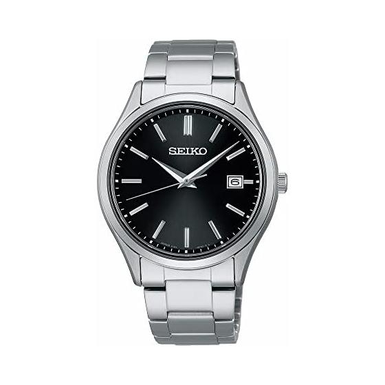 [Часы Seiko] SEIKO SELECTION SBPX147 Серия S Мужские часы С солнечной подзарядкой Календарь даты Черный циферблат Нержавеющая сталь Парная модель
