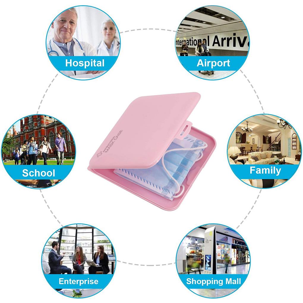 Mouth Cover Storage Single Use Mouth Cover PP Organizer Case Portable Box, Non-transparent, White