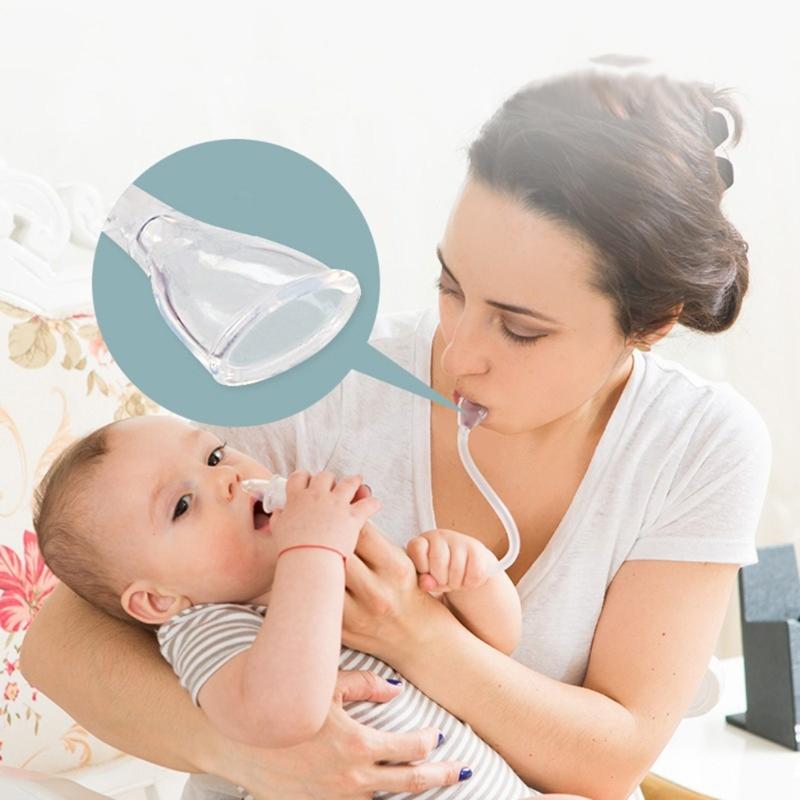 Infant And Toddler Nasal Aspirator Booger Remover with Gentle Silicone Tip Easy to Disassemble And Clean for Daily Care