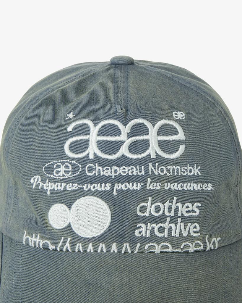 Eiieii Web Logo Washed 5 Pannel Ball Cap [Copen Blue]