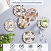 Drink Coasters Set of 6 with Holder, Cute Cats Absorbent Ceramic Coasters with Cork Base,Fit All Cups,Great Gift for Housewarming,Room