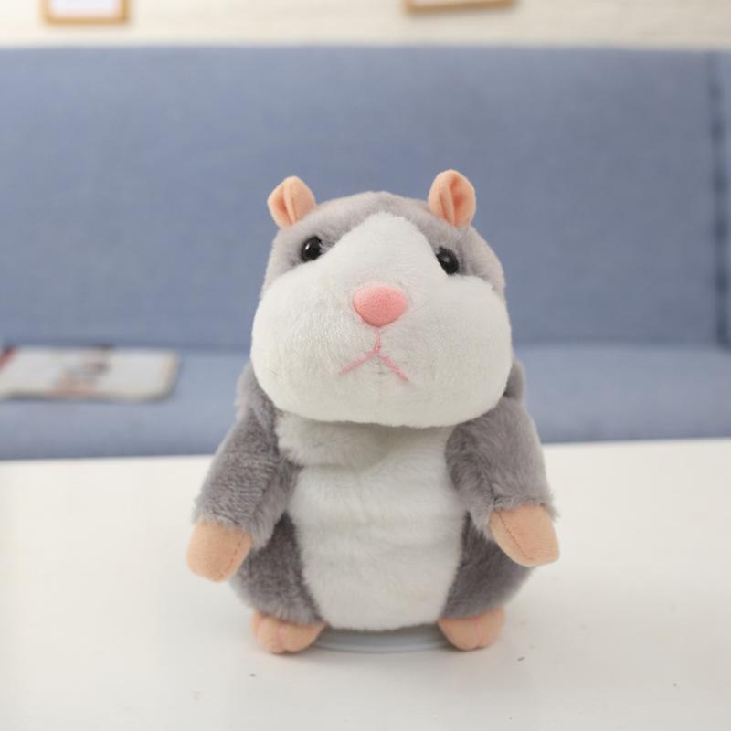 Learn To Imitate Talking Little Hamster Animal Plush Funny Toy Talking Nod Hamster Doll Soothing Crying Baby Toy Kids Gift