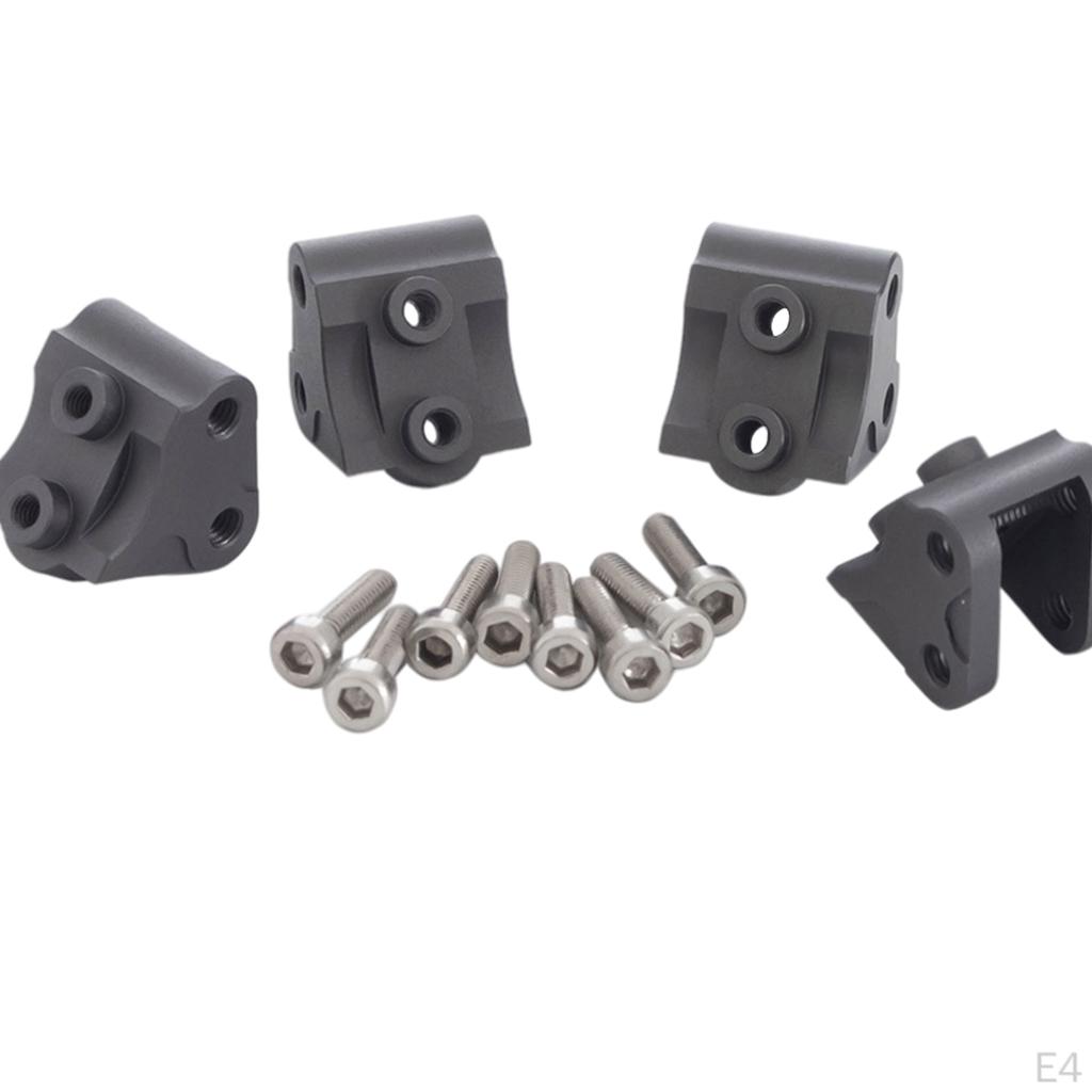 4 PCS Aluminum Alloy RC Axle Tie Rod Codes Mount Kits Fit for SCX10 II 1:10 Scale Crawler Truck