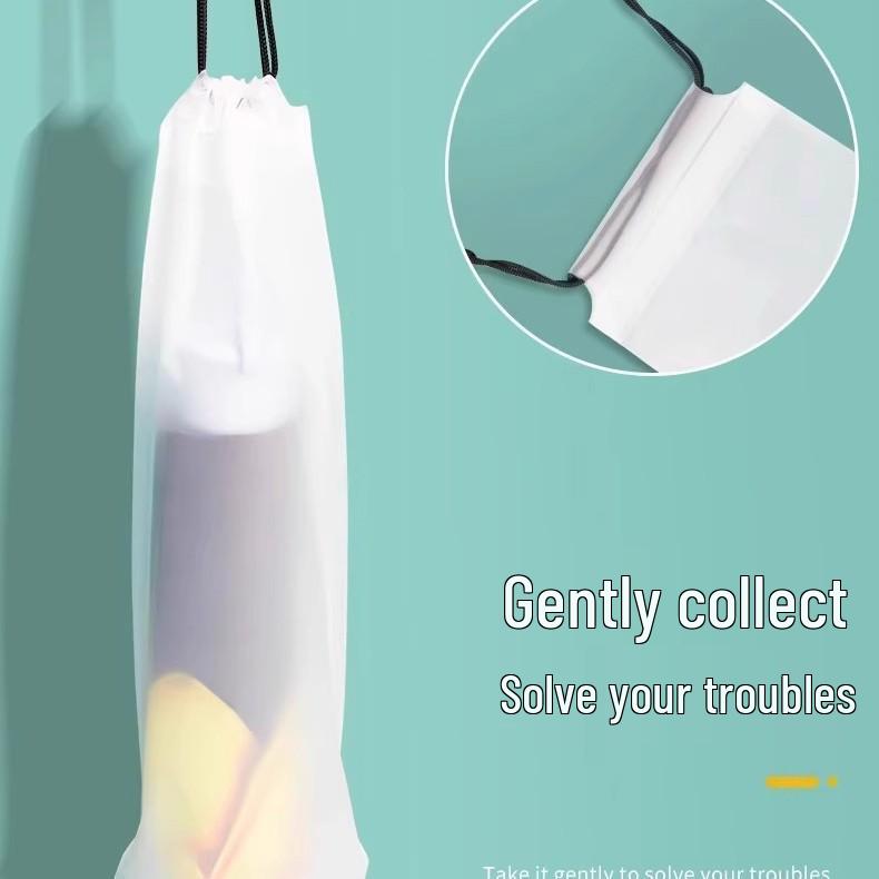 Portable Waterproof Transparent Umbrella Storage Bag with Drawstring and Handle
