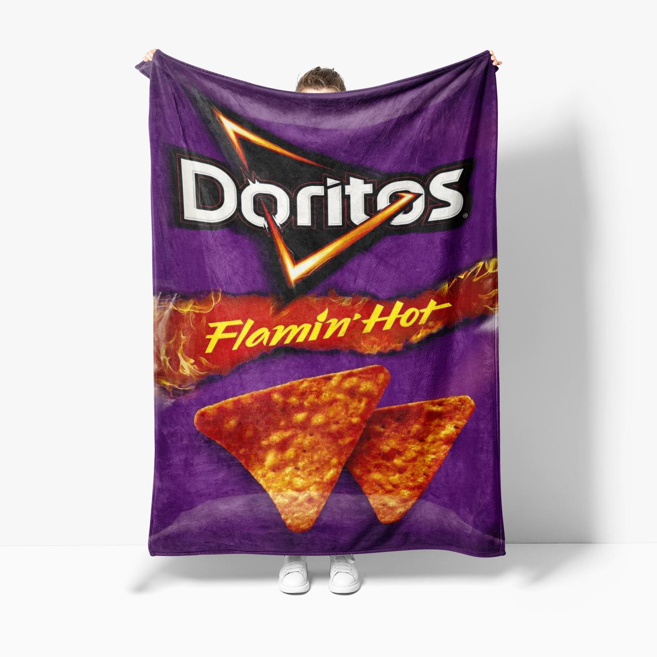 

Креативна Смішна Фланелева Ковдра D-Doritoss Chips для Ліжка Дивана Спальні Подорожей Кемпінгу Пікніка Пледи Плед 30x40in