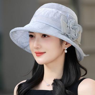 Thin Hat for Summer Sun Protection and Shading, Flower Fisherman Breathable Top Hat