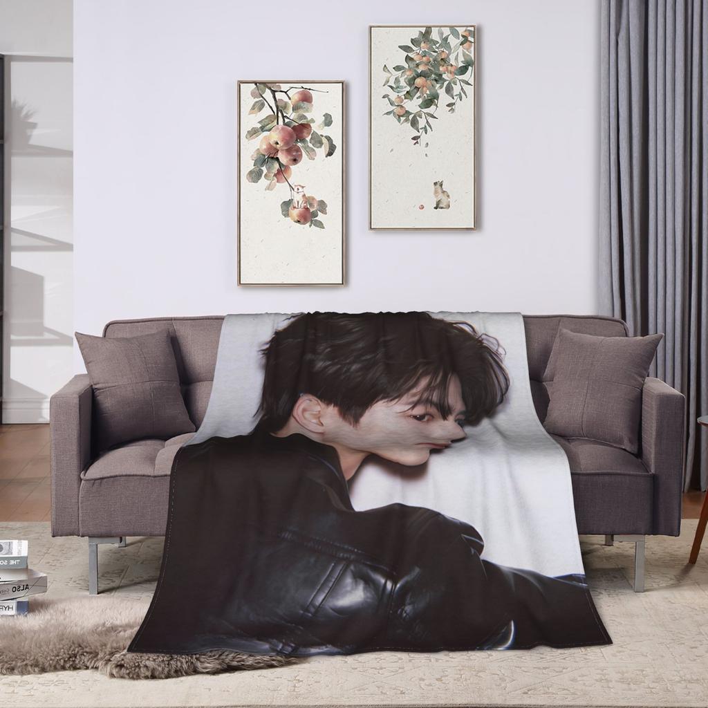 Zhang Linghe Flannel Blanket Super Soft Bedding Throws for Living Room Airplane Travel Print Bedspread Sofa Bed Cover