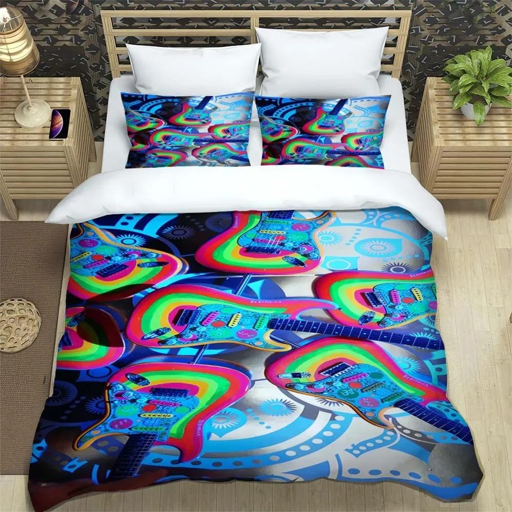 Fender Musik Gitarre Fashion 3D Printed Bedding Queen Bedding Set Customized King Size Bedding Set Soft And Comfortable