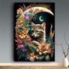 Full Diamond Embroidery Diy 5D "Animal Cat Moon" Rhinestone Pictures Decor Room Full Home Drill O4W0