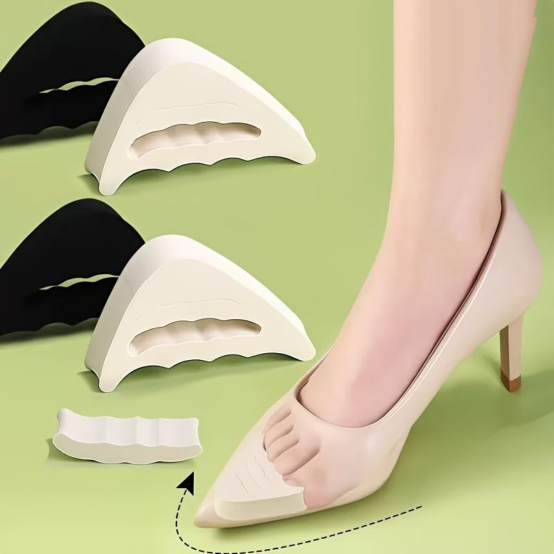 4pcs High Heel Shoe Toe Separators, Soft Memory Foam, Anti-Slip and Anti-Blister Insoles, Shoe Reducer,Toe Protector,Anti-Drop Heel and Toe Separators