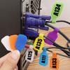 5-50Pcs Nylon Charging Data Cable Labels Strap Hook Loop Writable Wire Label For Electrical Line Organize Cord Office Cable Winder