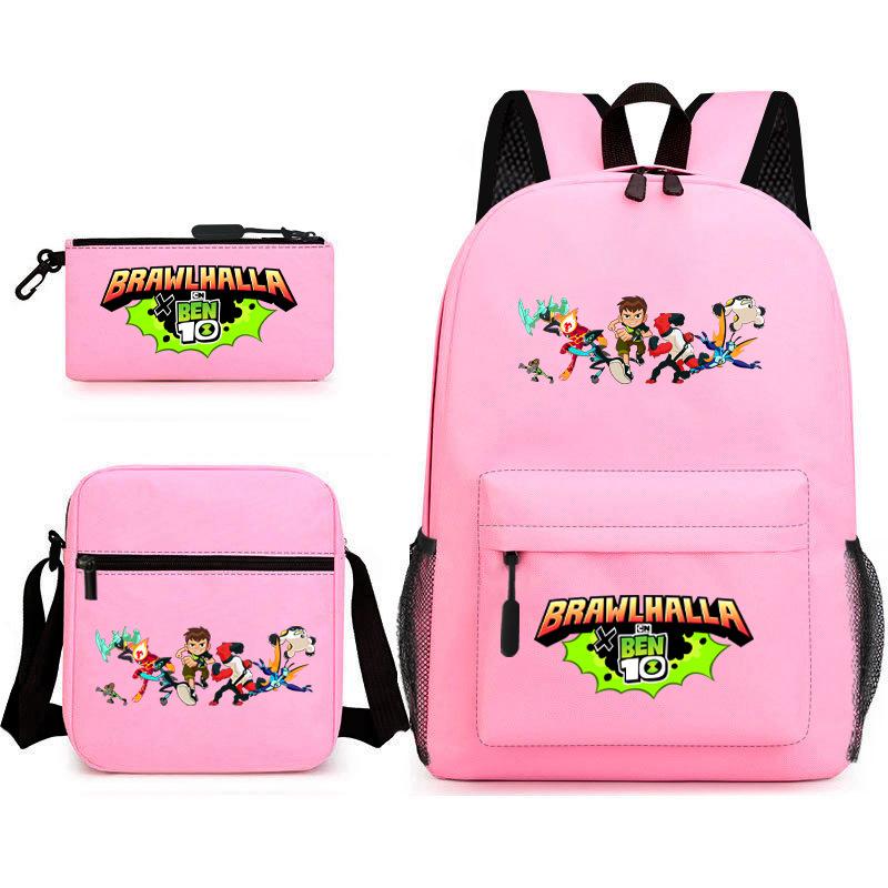 New Hacker Junior Starry Sky School Bag Three-piece Set 10 Heat Transfer Personalized Backpack Leisure Bag