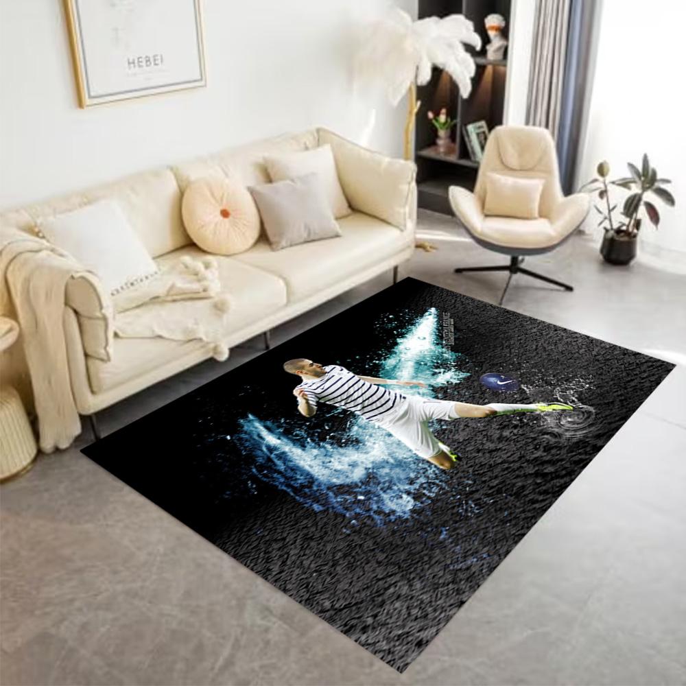 Soccer Player Through Wall Area Rug Suitable for Outdoor Entryway Game Room Playrooms Antislip Carpet Office home decor Wedding Party Gift