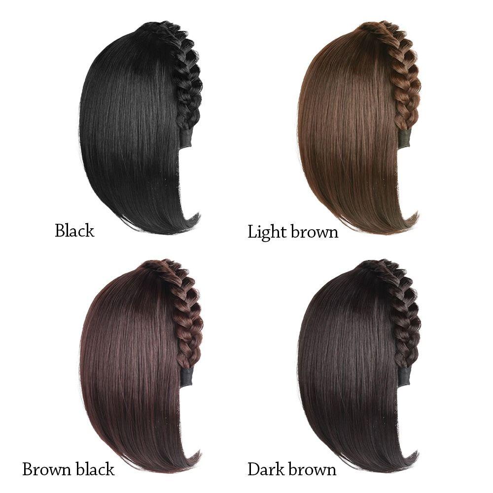 Naturalna syntetyczna opaska na głowę z środkową częścią, modna peruka, opaska na włosy dla kobiet