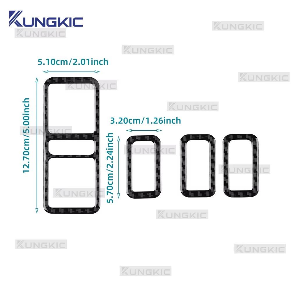 Sticker LHD RHD Real Soft Carbon Fibe rFor Volkswagen VW Polo MK5 6C 2015 2016 2017 Car Window Lift Button Panel Decor Trim