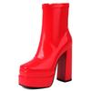 Sexy Platform Women's Ankle Boots 2025 Winter Shoes High Heels Short Boot Black White Red Dance Party Shoes For Girl Large Size