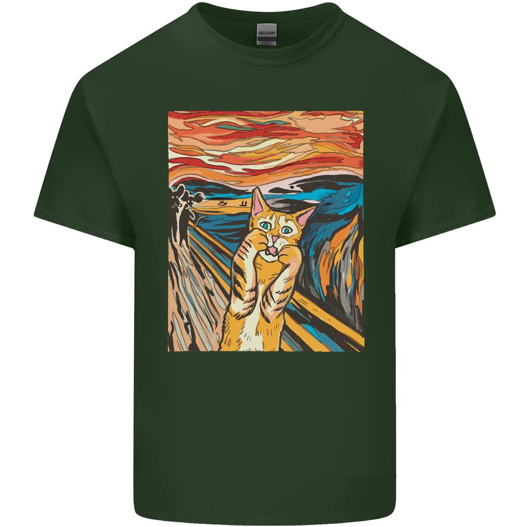 Cat Scream Painting Parody Unisexs Light Cotton TShirt