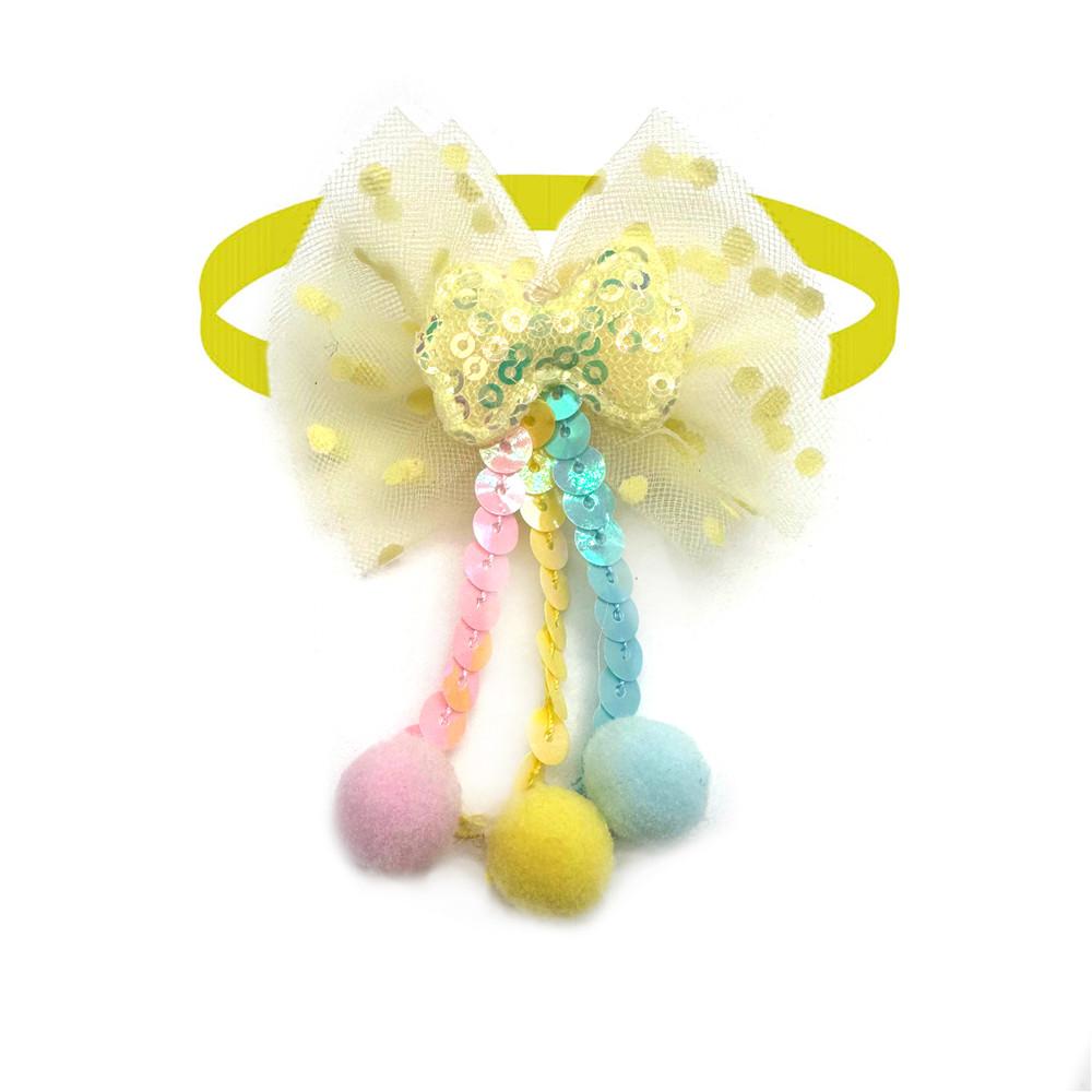50/100pcs New Pets Dog Accessories Cute Tassel Sequin Style Puppy Dog Cat Collar Bow Ties Necktie Grooming Supplies Dog Bow Tie