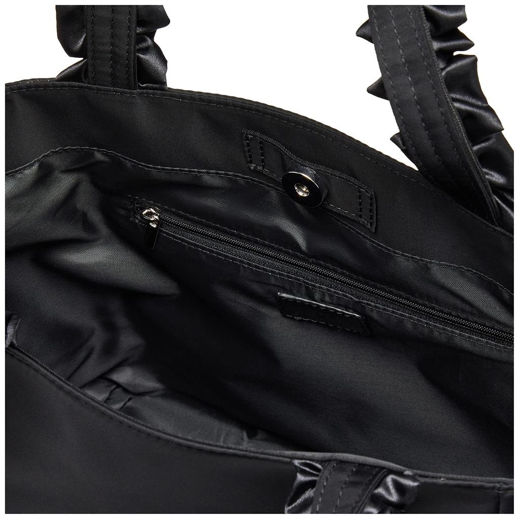 Beautiful Nylon Tote Square Large Capacity Lightweight Commuting Travel [ACROMASTER] Women's AY-087 (Black)