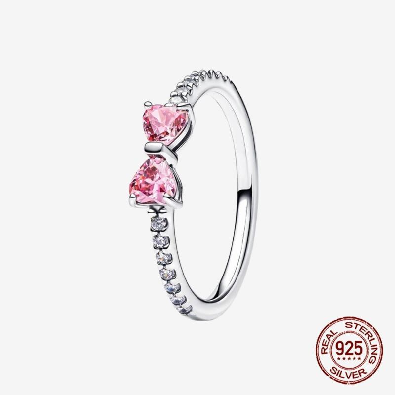 925 Sterling Silver Open Ring Style  Paved Heart Butterfly Flower Colorful Gemstone Ring For Women Daily Wear Jewelry Gift 2026