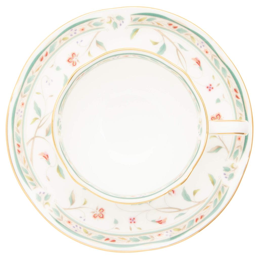 Noritake Cup & Saucer (for Both Coffee and Tea), 220cc, Floral Print, Bone China, T59387A/4409