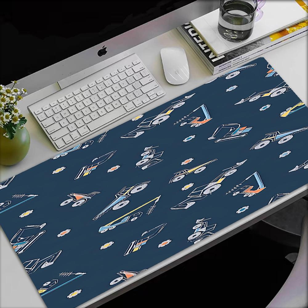 excavator Theme Mouse Pad, Non Slip Rubber Base, Multifunctional Office & Home Decor, Perfect for Workspace Personalization.