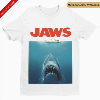 SharkJaws T-Shirt Unisex Retro 70er 80er Hai Filmplakat Film Meg T-Shirt