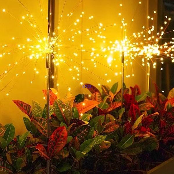 Waterproof Solar Fireworks String Lights for Outdoor Courtyard, Garden, or Lawn Decoration