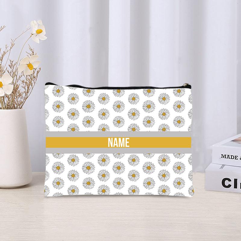 Personalized Full Print Custom Makeup Bag able Women's Products Environmentally Friendly Canvas Travel Storage Bag