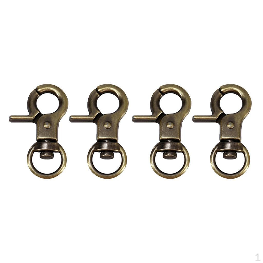 4 металлические застежки-когти «омара» — широкий кольцевой карабин шириной 0,4 дюйма бронзовый