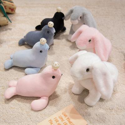 Soft Sea Lion Seal Doll Plush Toy Little White Rabbit Doll Children Soothing Rag Doll Birthday Gift