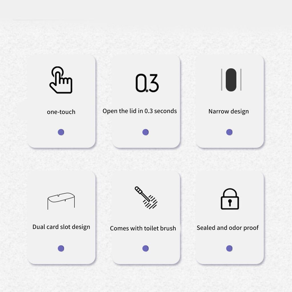 14L Kosz na śmieci do łazienki Pojemnik na odpady Kosz z pokrywą typu press-top i uchwytem na szczotkę toaletową Oszczędzający miejsce design do małych przestrzeni
